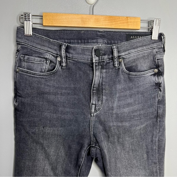 ALL SAINTS Gray Eve Skinny Denim Jeans - Picture 3 of 8